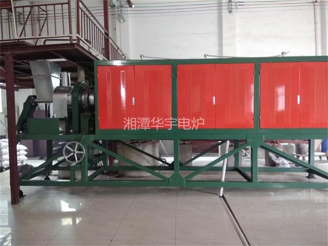 75kw藍鎢尾渣尾料尾礦氧化回轉管式焙燒窯爐調試成功